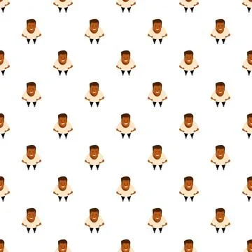 Happy black man pattern illustrating diversity and community Stock Illustration