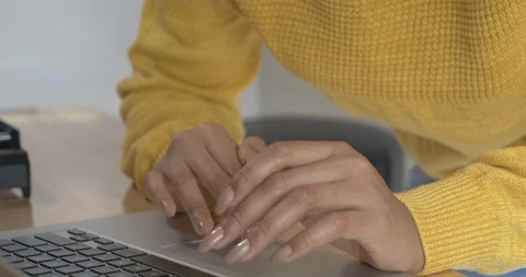 Happy Black Woman Learns Coding Stock Footage 121772128