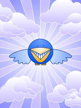 Happy bluebird Stock Illustration