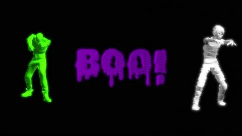 Happy Boo Halloween Stock Footage 163076357