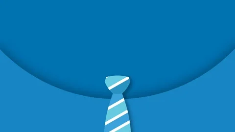 Happy Boss Day Background Design Animation Featuring Blue Shirt Collar and .. Stock Footage 345873040