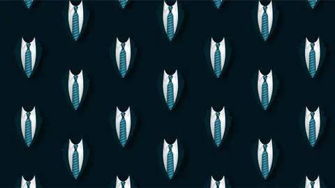 Happy Boss Day seamless pattern background with formal shirt tie and suit d.. Stock Illustration