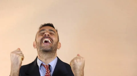 Happy boss expressing Satisfaction Stock Footage 33311588