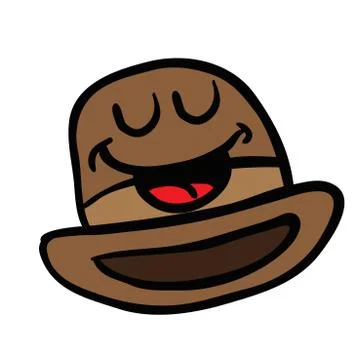 Happy bowler hat Stock Illustration