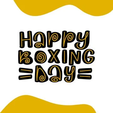 Happy Boxing Day vector stock illustration isolated on white background Stock Illustration
