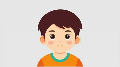 Happy boy. Animated portrait of a guy. Cartoon Stock Footage 325972746