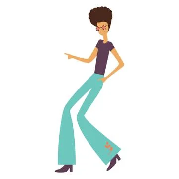 Happy boy dancing and having fun at a party. Stock Illustration