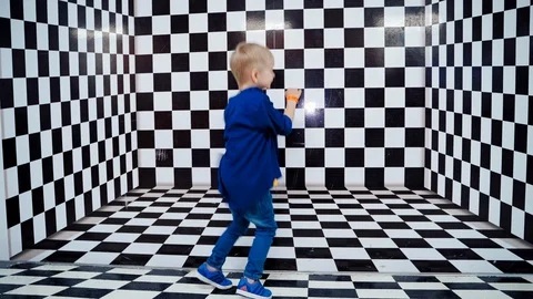 Happy boy jumping. The boy at the scienc... | Stock Video | Pond5