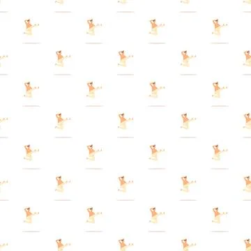 Happy boy jumping creating seamless pattern background Ilustração Stock
