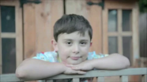 Happy boy looking into camera Stock Footage 54035357