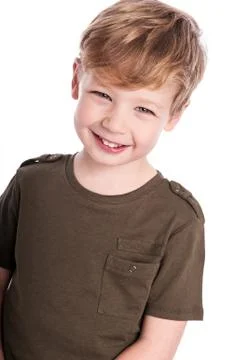 Happy boy looking to camera. Foto stock