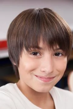 Happy boy looking at camera Stock-Fotos