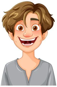 Happy Boy with Missing Tooth 스톡 일러스트