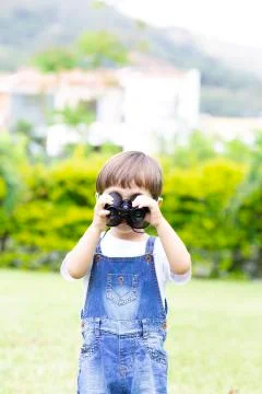 Happy Boy Playing Stock Photos