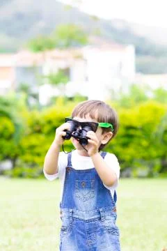 Happy Boy Playing Stock Photos