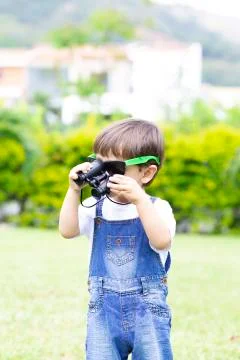 Happy Boy Playing Stock Photos