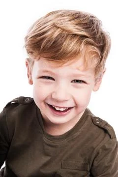 Happy boy smiling at camera. Foto stock