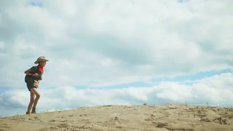 Happy Boy On Summer Vacation Stock Footage 78674380