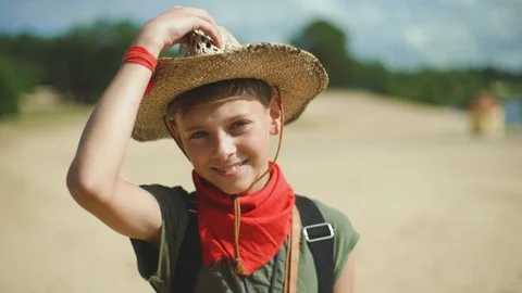 Happy Boy On Summer Vacation Stock Footage 78674454