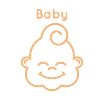 Happy boy, web icon. vector design. Illustrazione stock