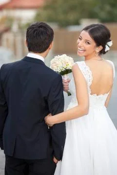Happy bride Stock Photos