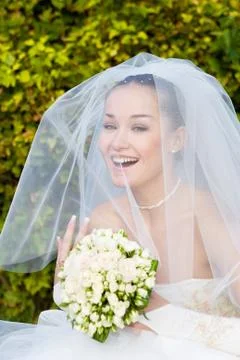 Happy bride Stock Photos