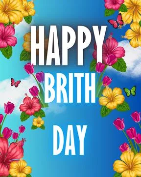 Happy brith day Stock Illustration