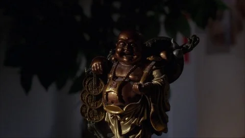 Happy Buddha Statue Video stock 82595764