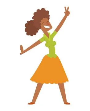 Happy bugirl vector Stock Illustration