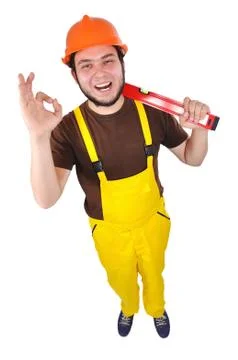 Happy builder Stock Photos