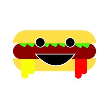 Happy burger Stock Illustration