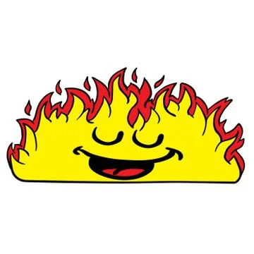 Happy burning fire fire Stock Illustration