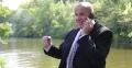 Happy Business Person Cellphone Talk Celebrating Raising Salary Successful Win 4k or 4k+ Resolution