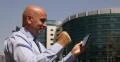 Happy Businessman Browsing Tablet Win Hand Gesture City Center Street Building 4k or 4k+ Resolution