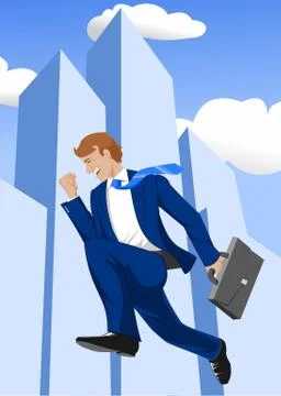 Happy businessman Illustrazione stock