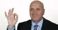 Happy Businessman Smiling Well Done Job Ok Sign Closeup View Optimistic Concept 4k or 4k+ Resolution