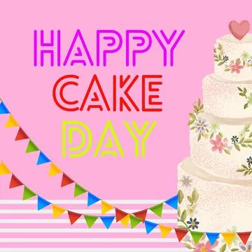 Happy cake day Stock Illustration