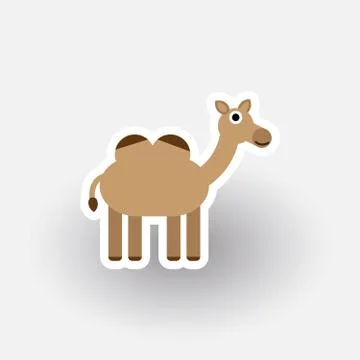 Happy Camel cartoon character Stock Illustration
