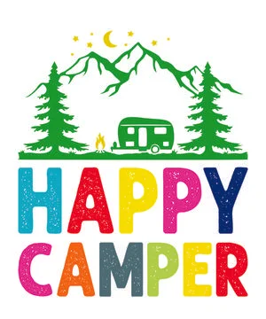 Happy Camper Illustrazione stock