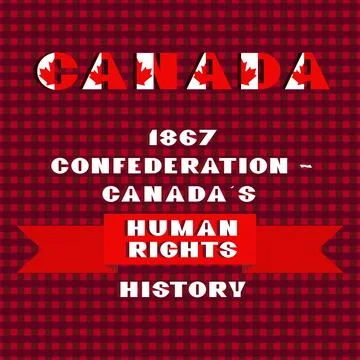 Happy Canada day card. Pattern with red and white color modern typography for イラスト素材
