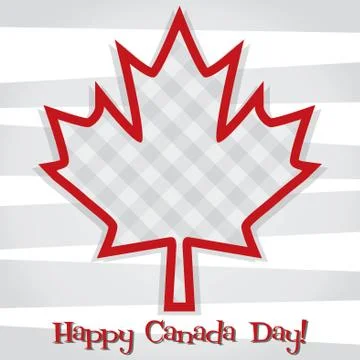 'Happy Canada Day' card in vector format. Stock Illustration