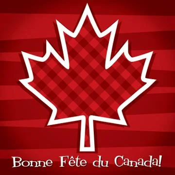 'Happy Canada Day' card in vector format. Stock Illustration