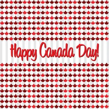 Happy Canada Day card in vector format. Stock Illustration