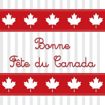 Happy Canada Day card in vector format. Stock Illustration