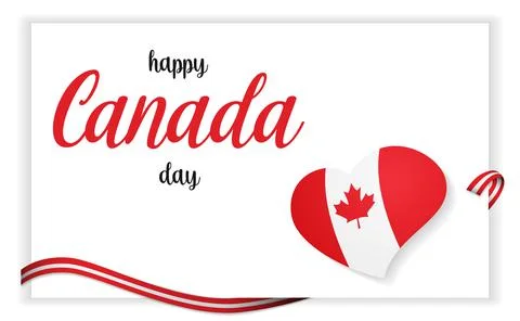 Happy Canada Day card in vector format. Stock Illustration