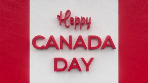 Happy Canada day, first july canadian independence, national patriotic holiday Stock Footage 167323472