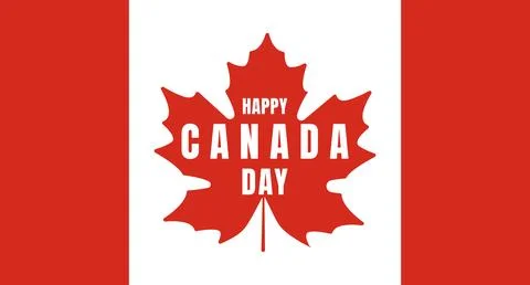 Happy Canada Day flat minimalistic vector illustration イラスト素材