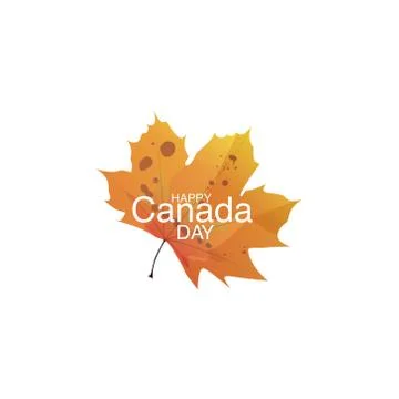 Happy Canada Day Flyer template. Canada flag with fireworks for celebrate the Stock Illustration
