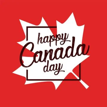 Happy Canada Day greetings vector illustration. Happy Independence day banner Stock Illustration