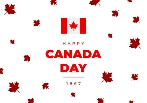 Happy Canada Day greetings vector illustration. Happy Independence day banner Stock Illustration